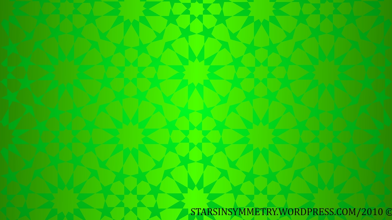 green arabic patterns